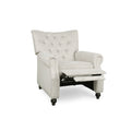 Recliner Chair Beige Fabric