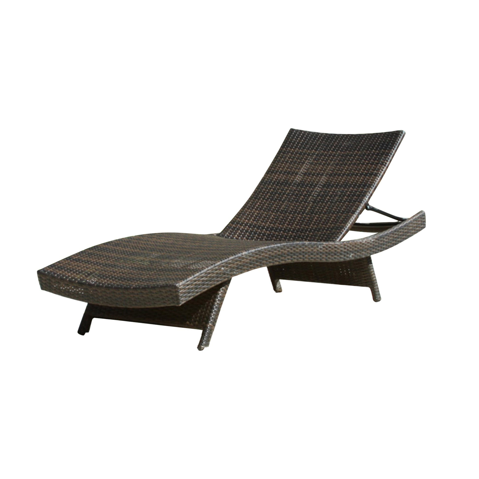 Salem Pe Wicker Chaise Lounge Brown Multi Rattan