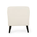 Upholstered Armchair Ivory Fabric