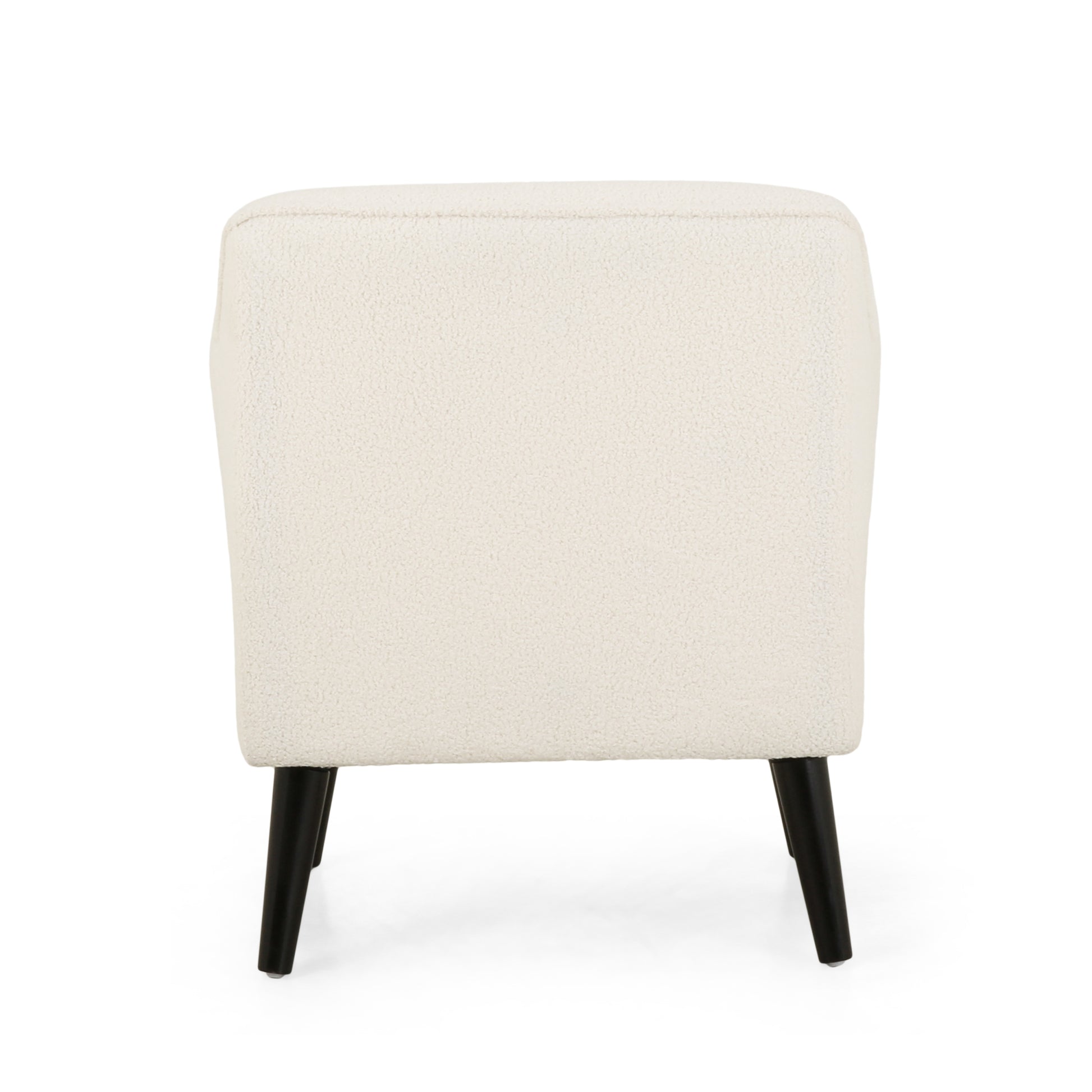 Upholstered Armchair Ivory Fabric