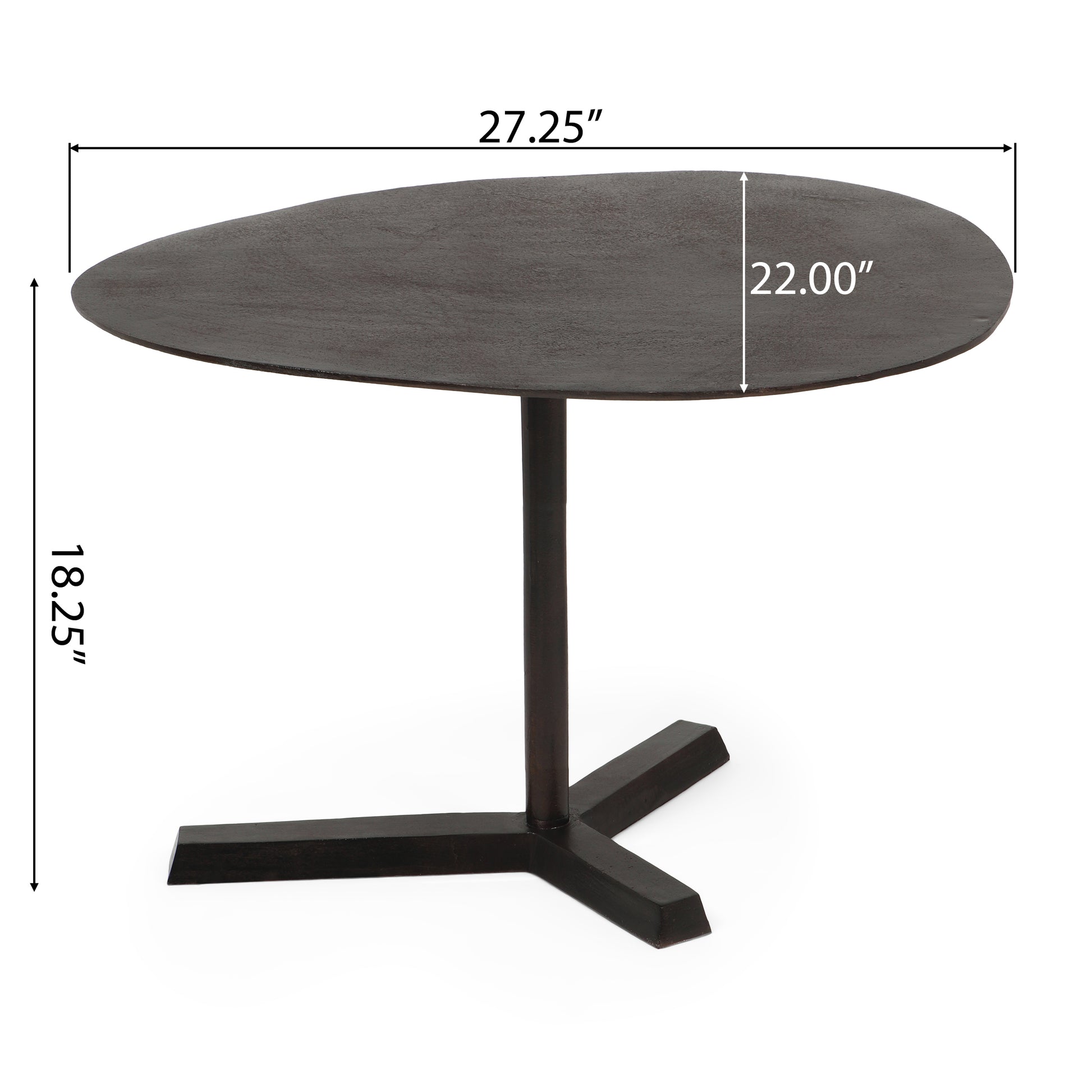 Elliptical Table Bronze Aluminium