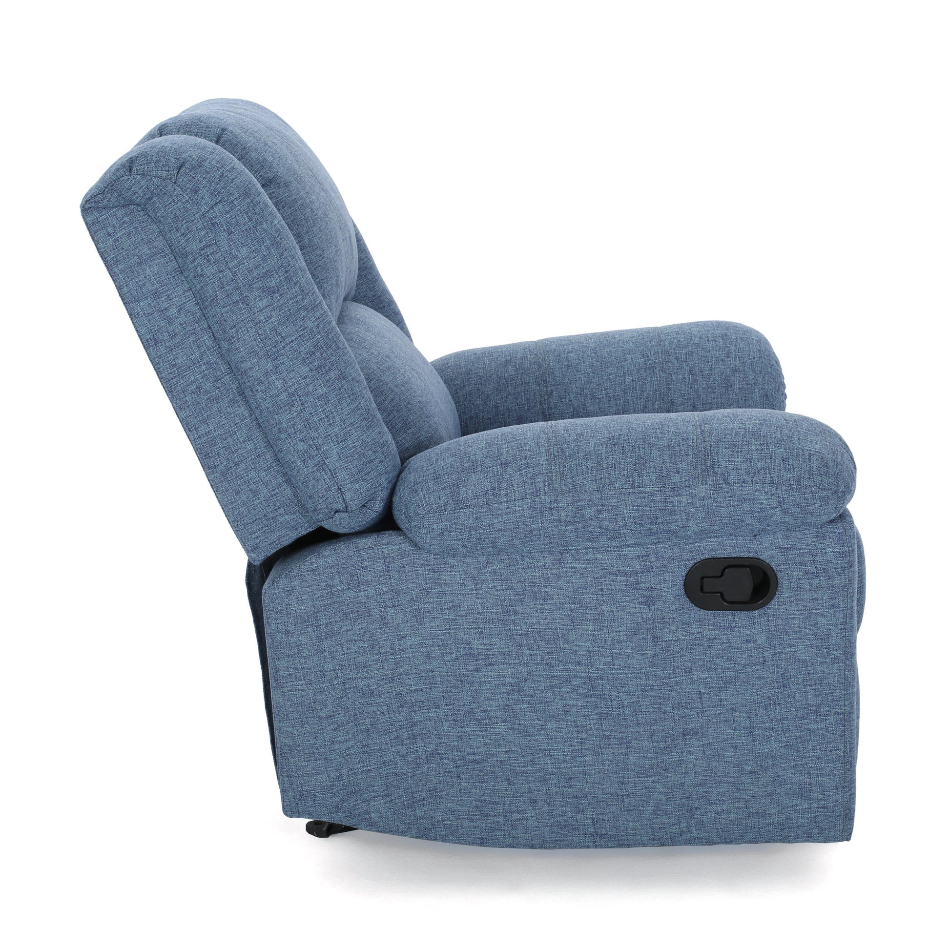 37.5" Wide Manual Glider Standard Recliner Navy Blue Fabric