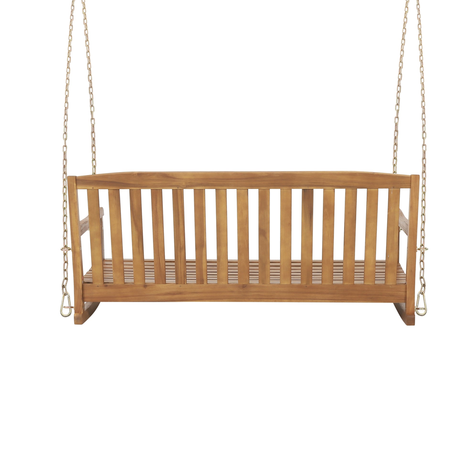 Brantley Porch Swing Teak Metal & Wood