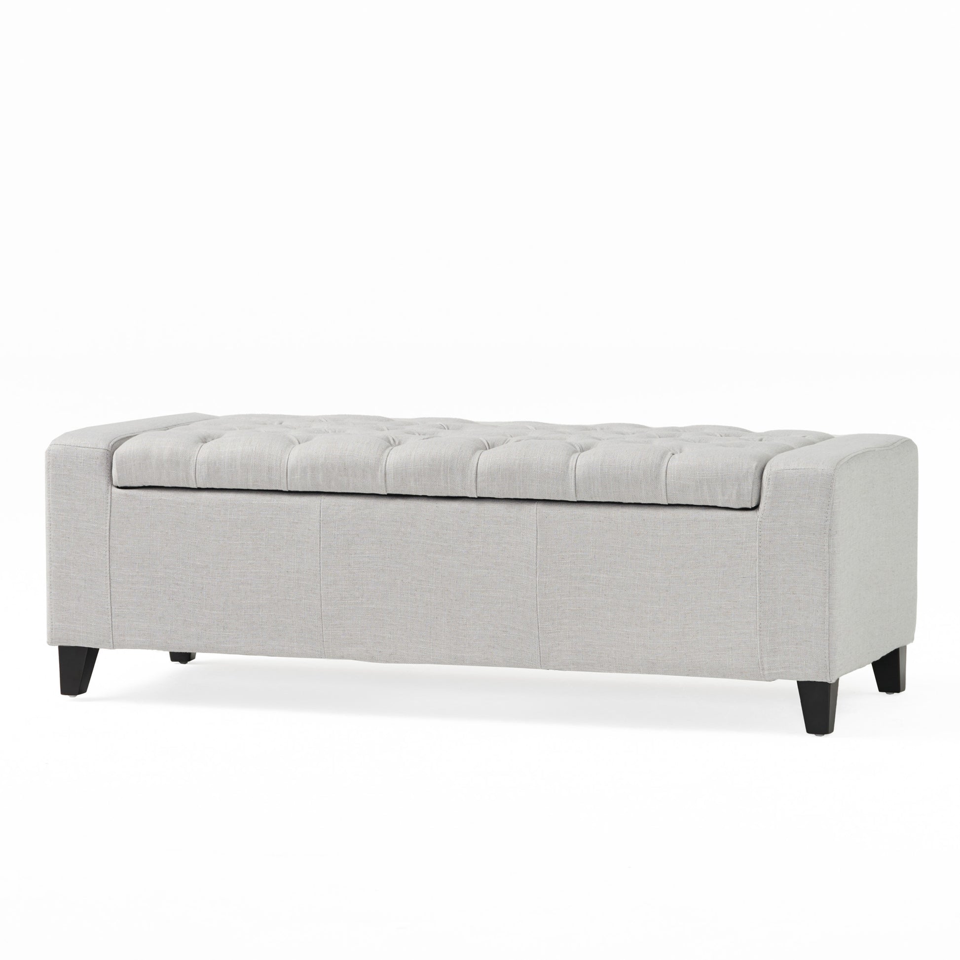 Guernsey Ottoman Light Grey Fabric