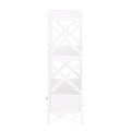 2 Drawer Storage Rack White Mdf