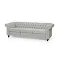 Sofa 3 Seater Grey Fabric