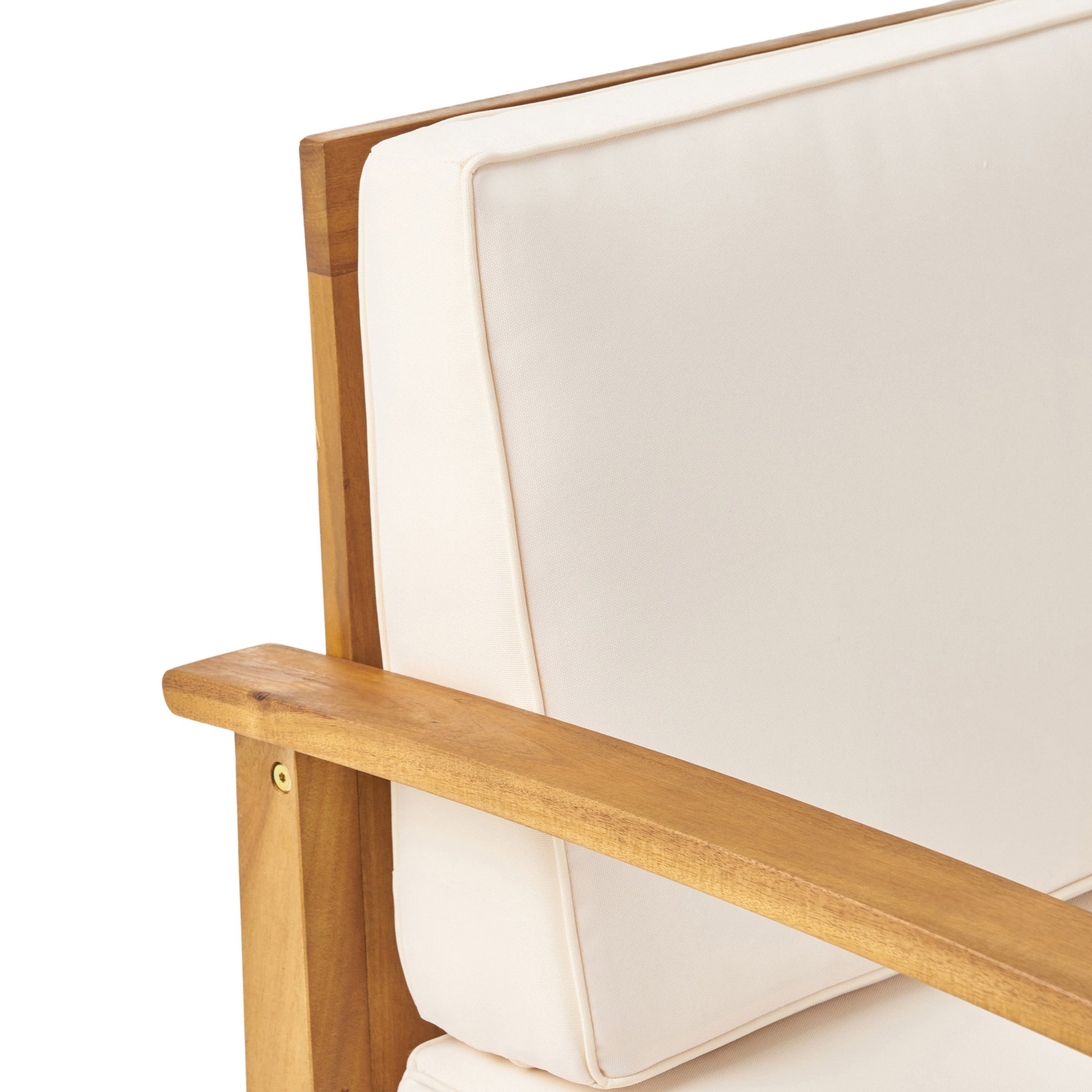 Perla Club Chair Cream Acacia Wood