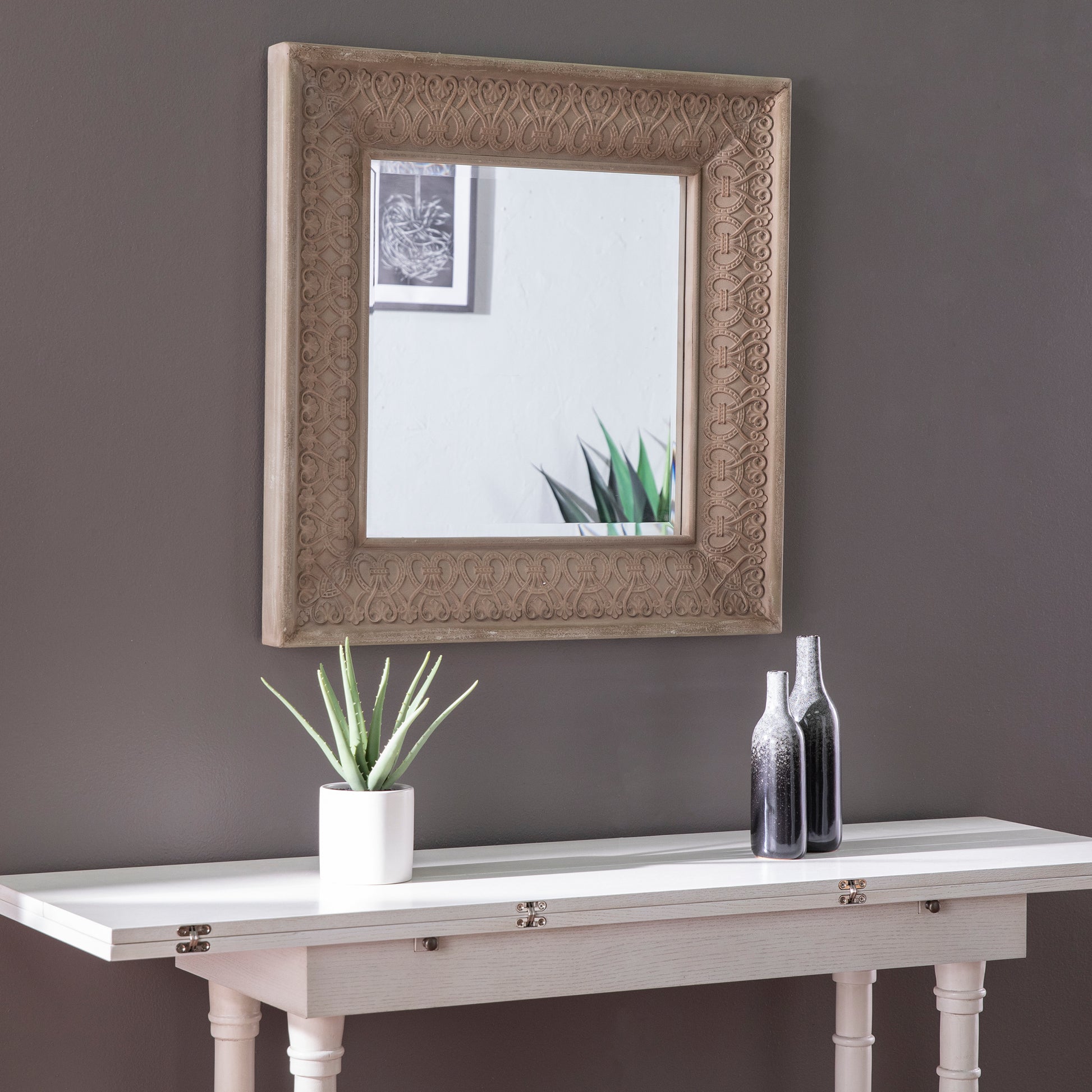 Dyerlane Decorative Wall Mirror Natural Wood Mdf