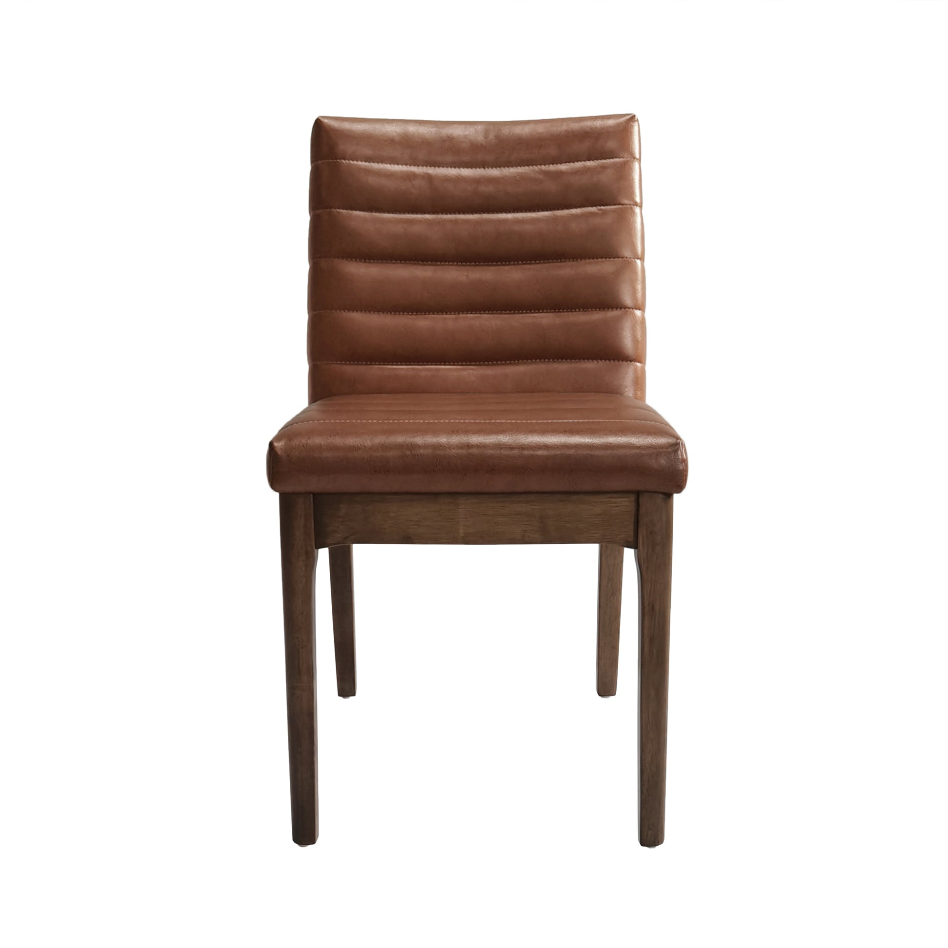 Upholstered Dining Chairs With Rubber Legs Set Of 2 ,Light Brown Light Brown Wood