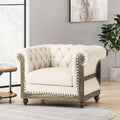 Club Chair Beige Fabric