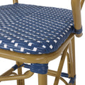 Barstool Navy Blue Wicker