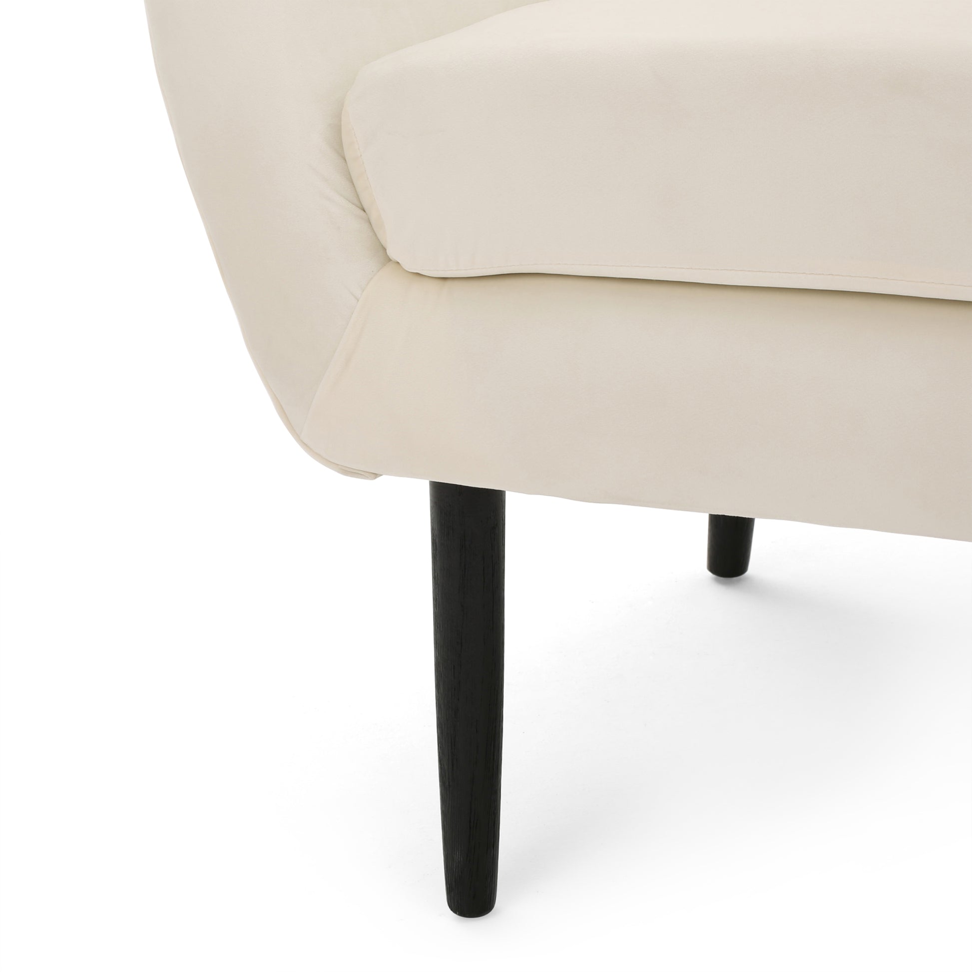 Arm Chair Ivory Velvet