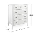 Chest Of Drawer White Mdf