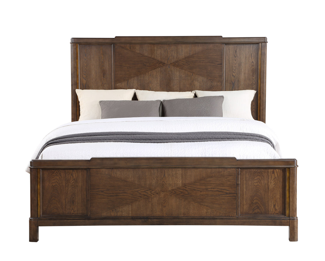 Milan King Bed Dark Brown King Dark Brown Wood