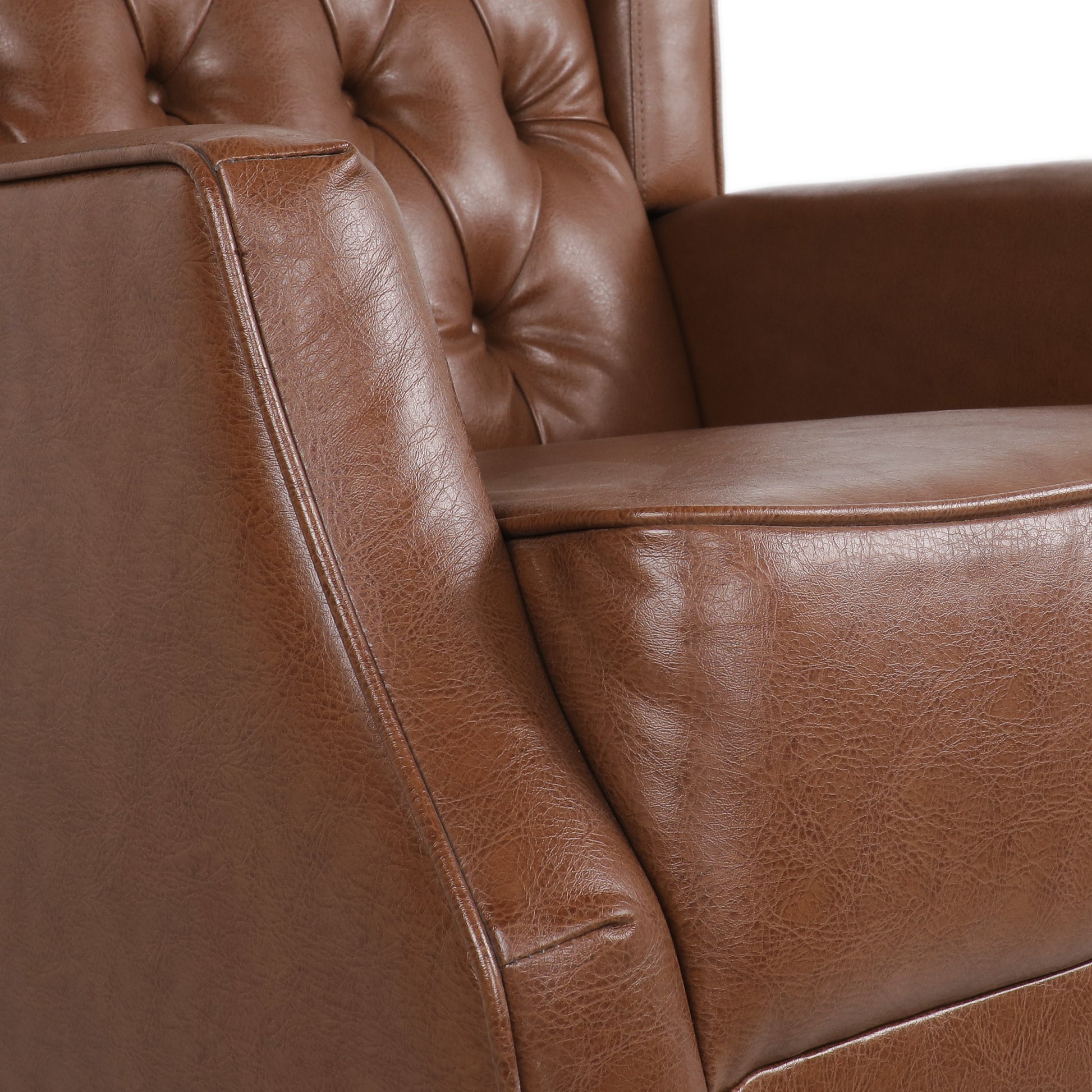 Rocking Chair Light Brown Pu