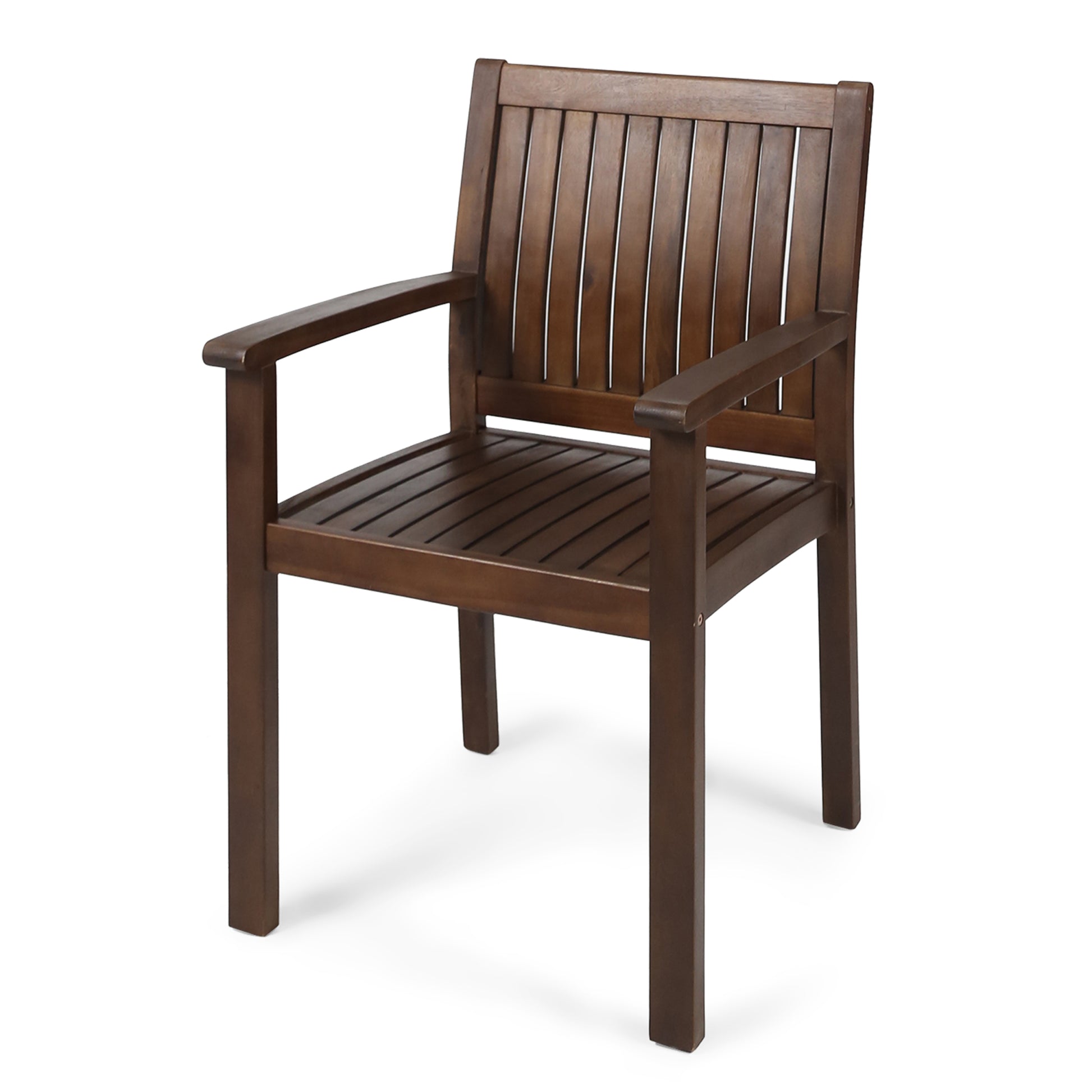 Wilson Dining Chair Dark Brown Acacia Wood