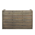 Outdoor Acacia Wood And Wicker Loveseat And Coffee Table Set With Cushions, Gray Mixed Gray Dark Gray Gray Acacia Wood