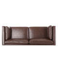 3 Seater Sofa Dark Brown Pu