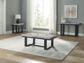 Lucca Marble Top Coffee Table Gray Gray Marble