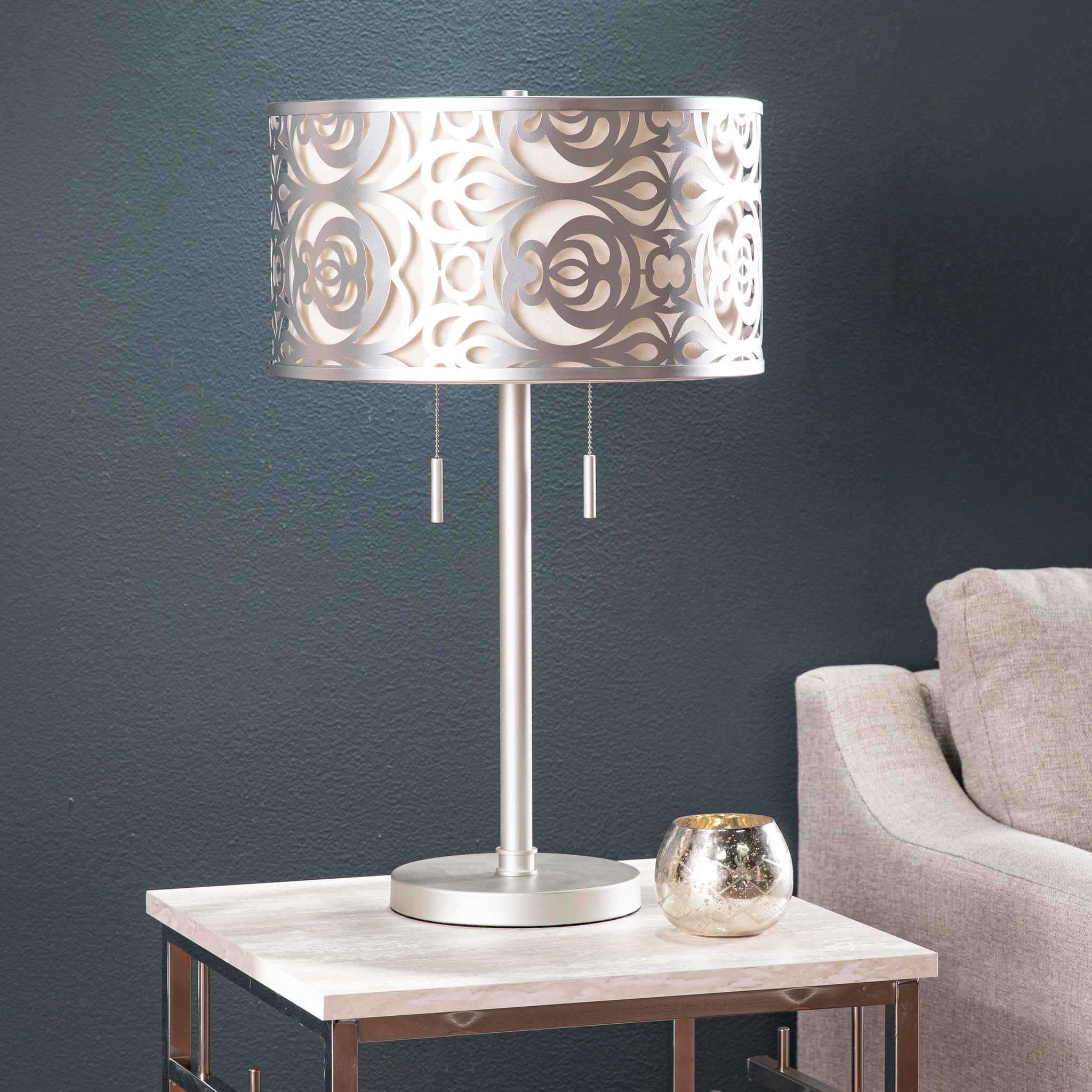 Vedrix Table Lamp Silver Iron