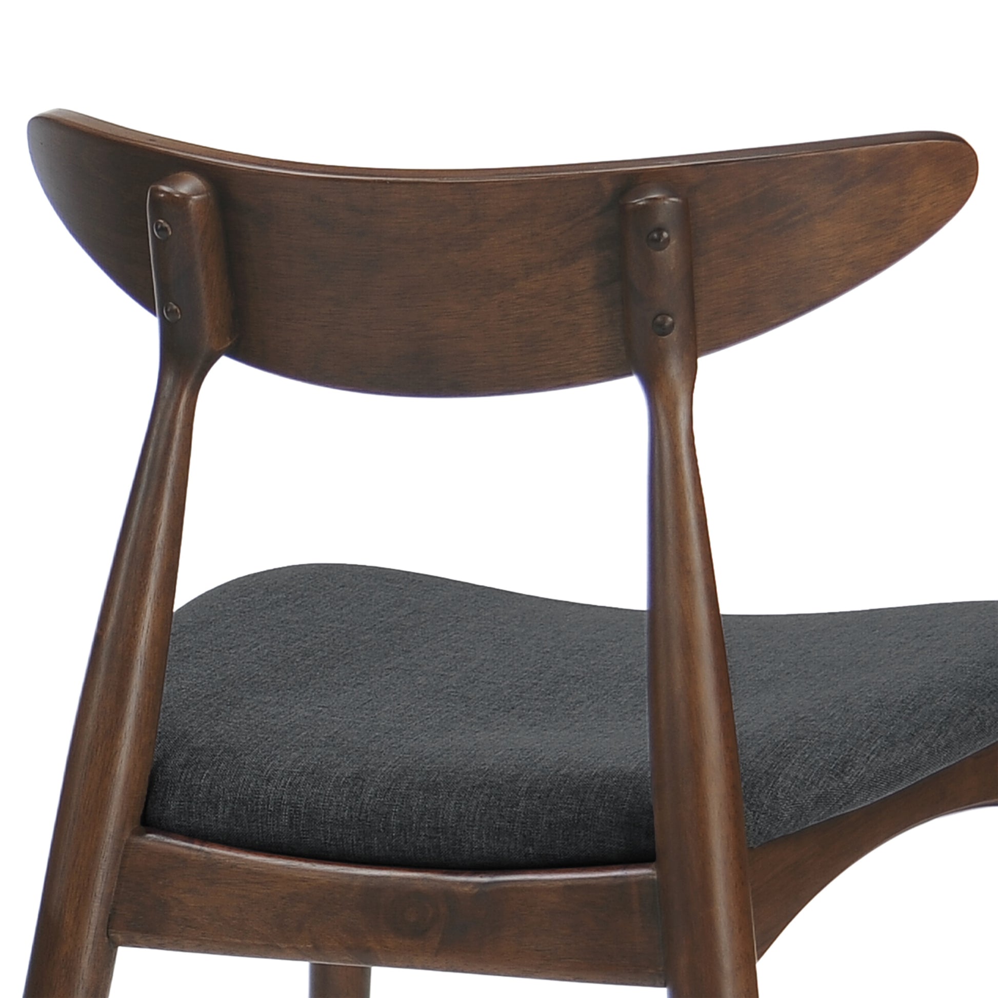 Chair Set Of 2 Charcoal Fabric