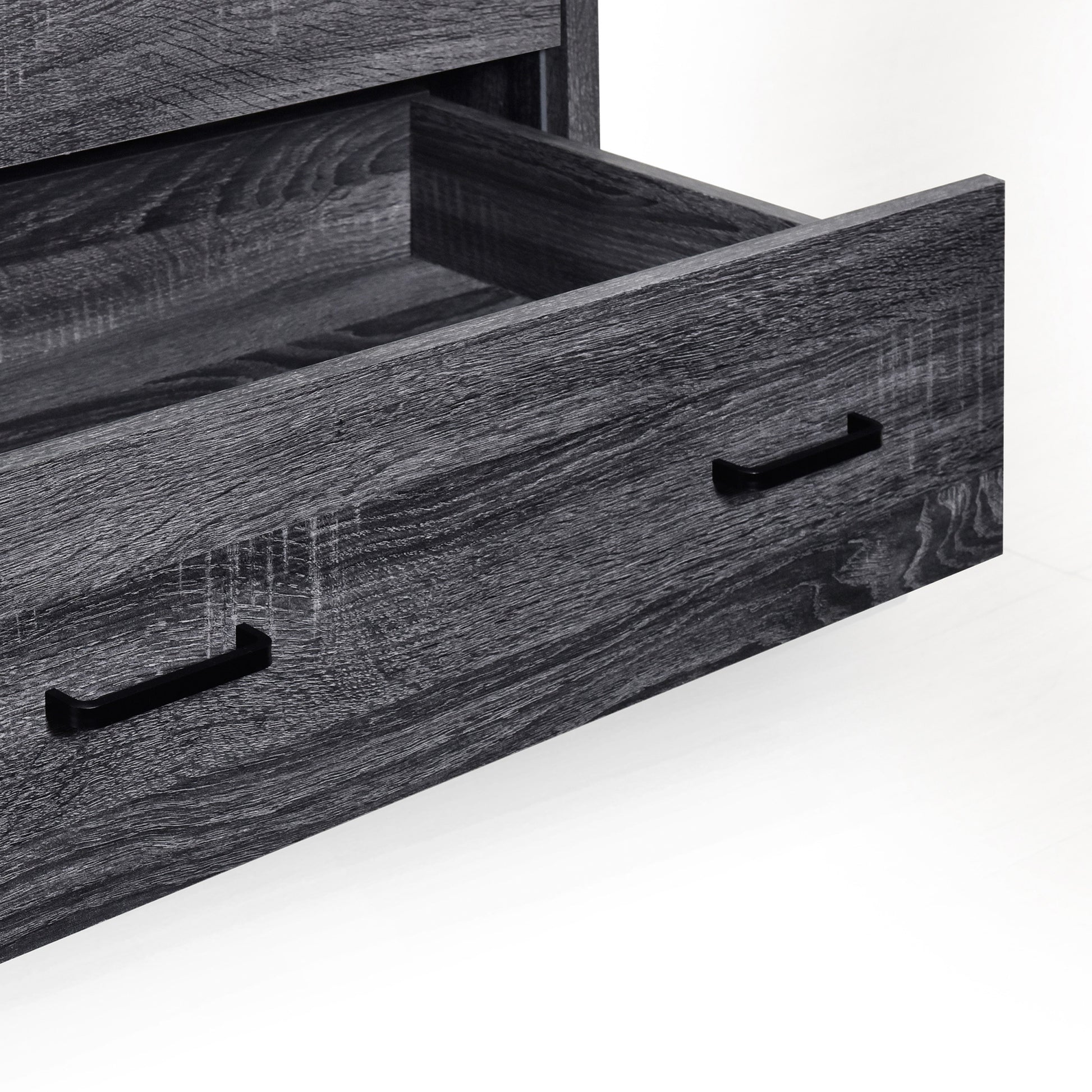 Toolless Assembly 5 Drawes Chest Dark Grey Mdf