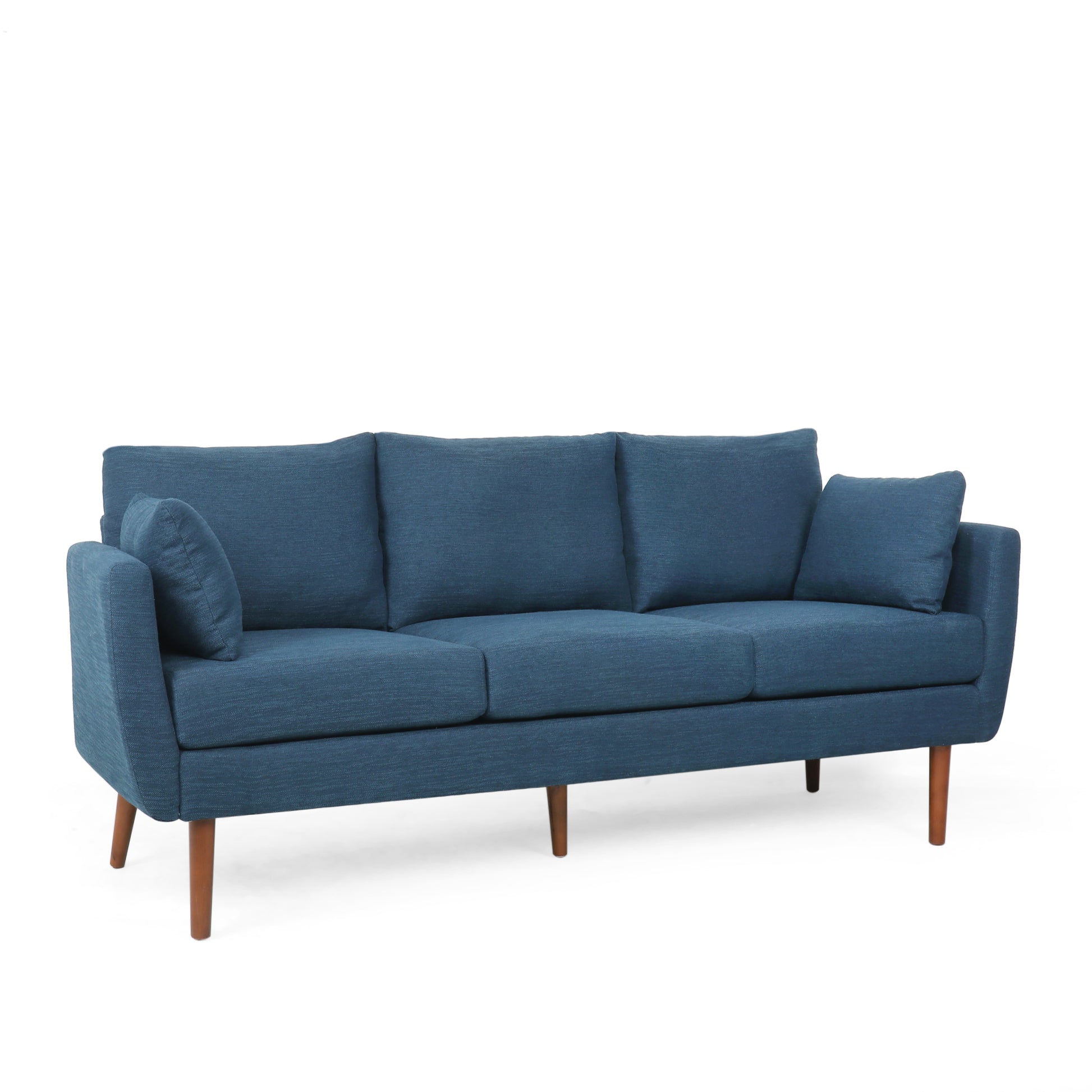 3 Seater Sofa Navy Blue Fabric