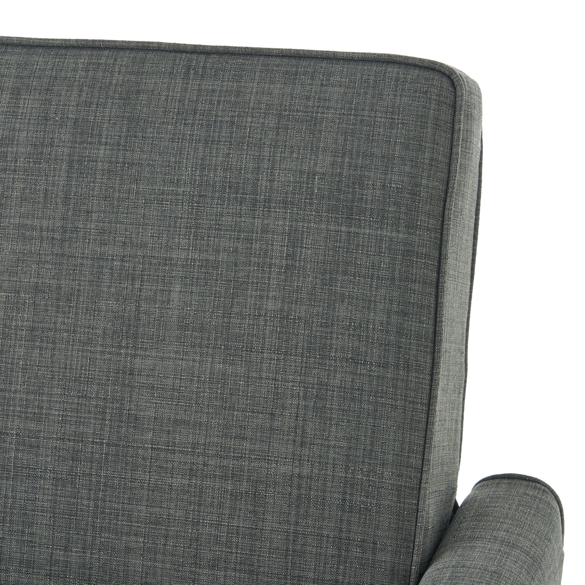 Dark Grey Linen Push Back Chair For Elegant Home D Cor Grey Fabric