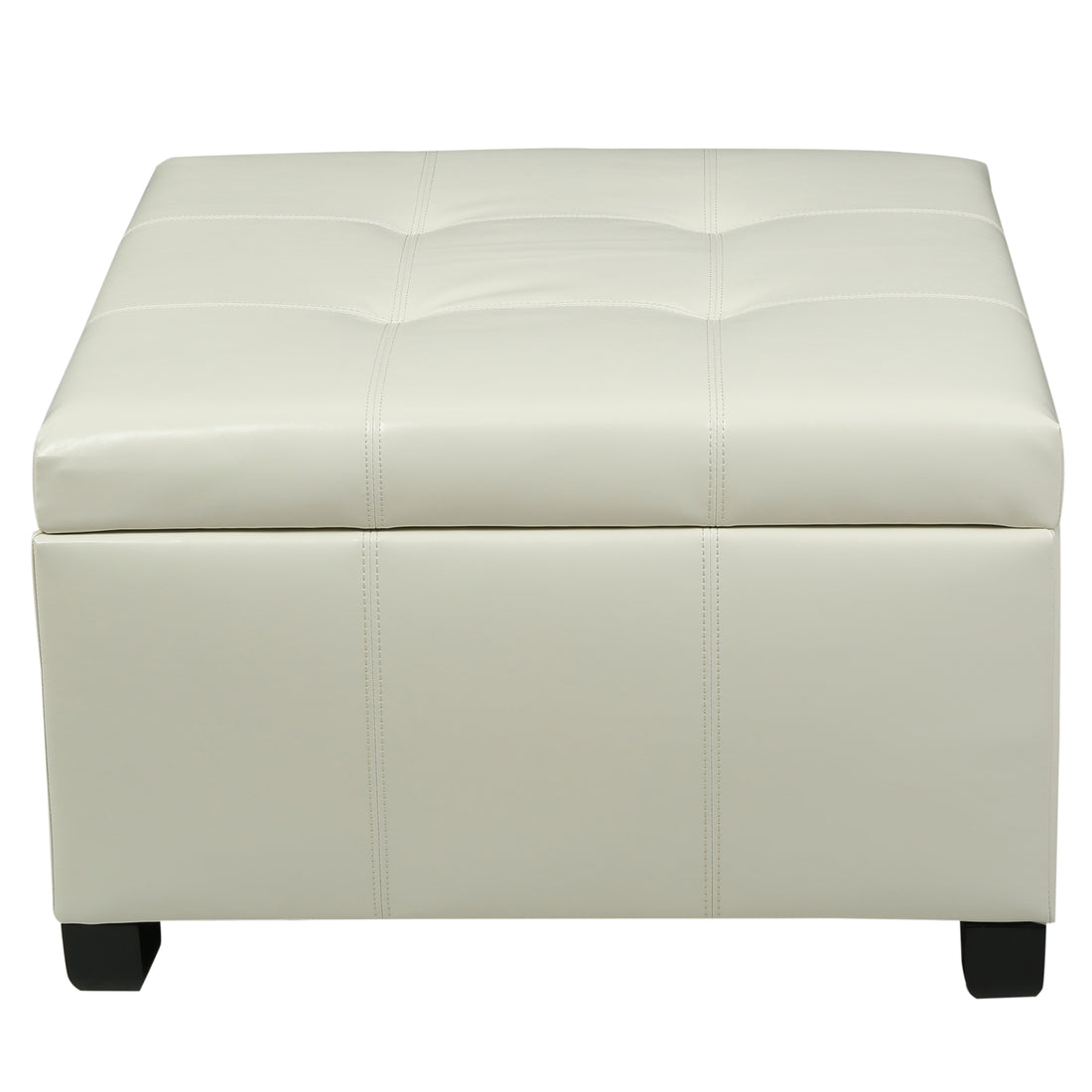 Richmond Kd Storage Ottoman Ivory Pu