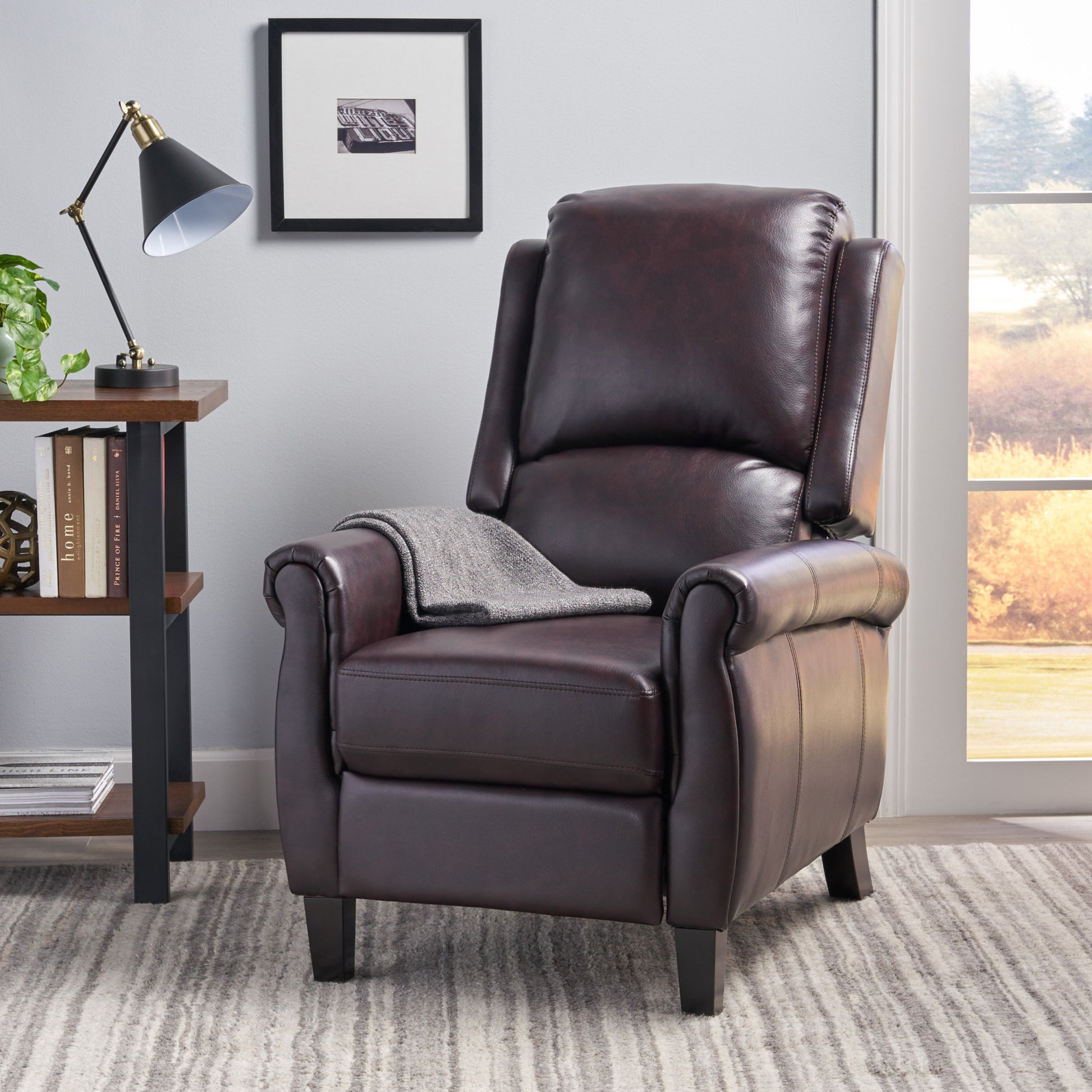 Recliner Burgundy Pu