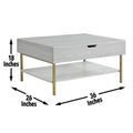 Whitman Lift Top Coffee Table White White Wood