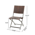 El Paso Folding Chair Brown Multi Pe Rattan Iron