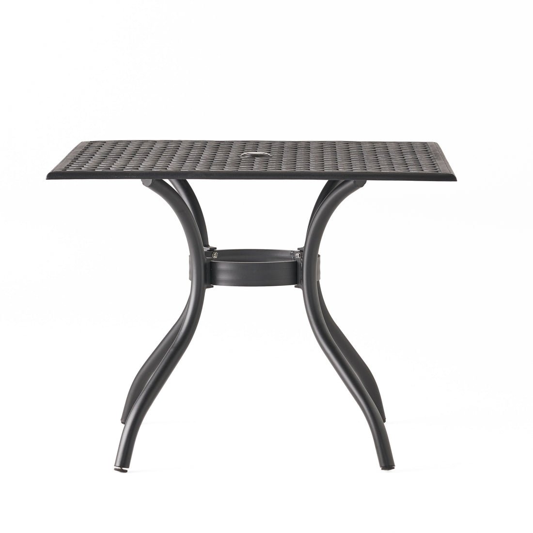 Cayman Arch Mesh I 39In Sq Table Black Aluminium