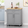 Kitchen Cart Grey Wood