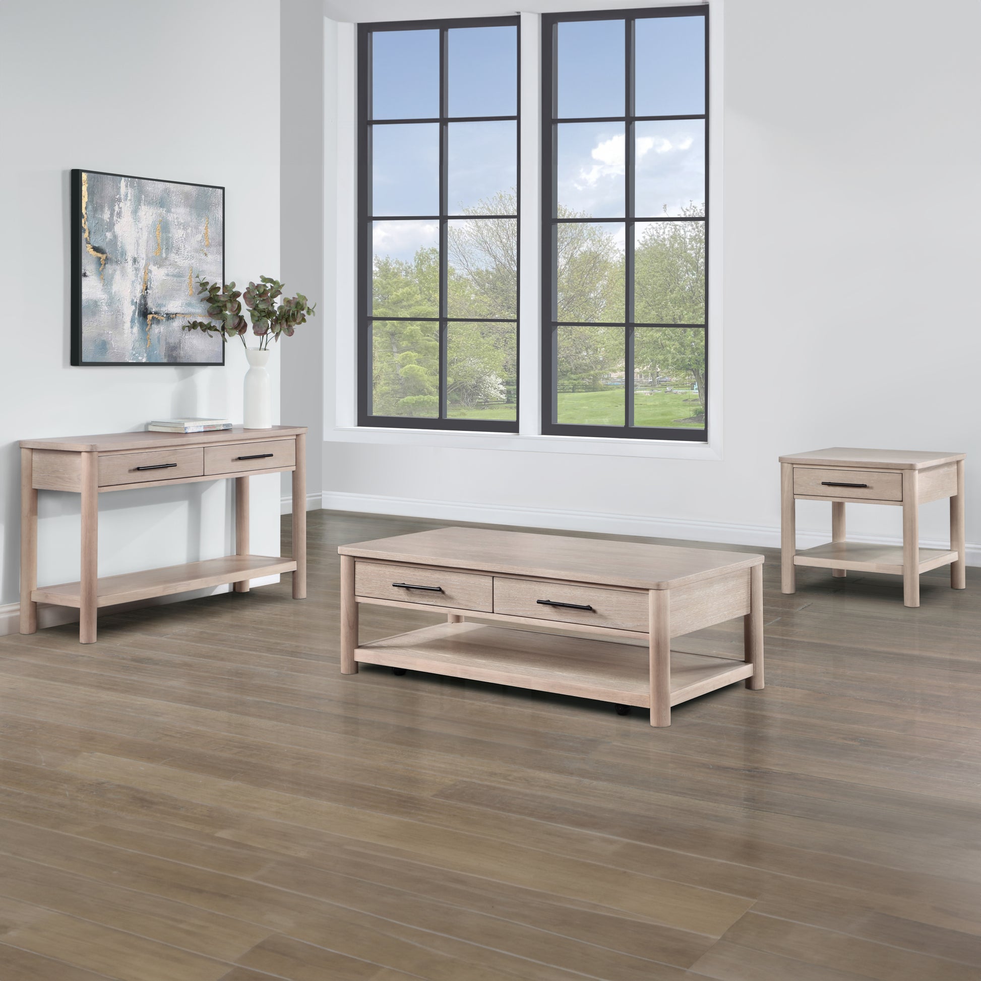 Gabby End Table Light Brown Light Brown Wood