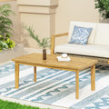 Outdoor Acacia Wood Rectangular Coffee Table, Teak, 43.25