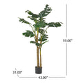 150Cm Artificial Monstera Tree Green Iron Plastic