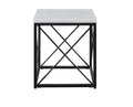 Skyler Square End Table With Marble Top White White Marble