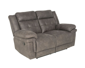 Anastasia Recliner Loveseat Gray Gray Fabric 2 Seat