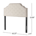 Queen&Full Sized Headboard Queen Ivory Fabric