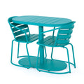 Santa Monica Bistro Set Teal Iron