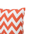 Marisol Chevron Square Pillow Orange Fabric