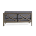 Brava X Back Right Corner Bench Of Set 2 Dark Grey Acacia Wood