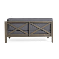 Brava X Back Right Corner Bench, Dark Grey Dark Grey Acacia Wood