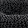 Knited Pouf Dark Grey Cotton