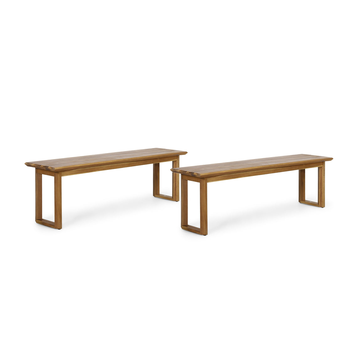 Nash Bench Set Of 2 Teak Wood