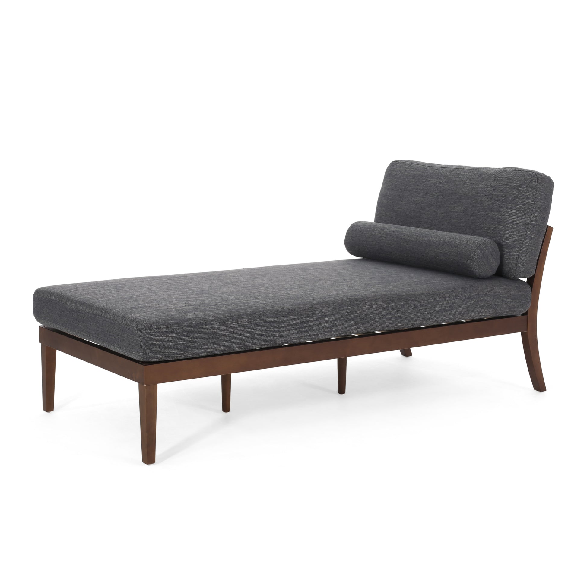 Chaise Lounge Charcoal Fabric