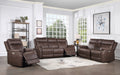Valencia 3 Piece Dual Power Reclining Living Room Set Dark Brown Dark Brown Faux Leather