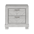 Montana Nightstand Pearl Silver Silver White Wood