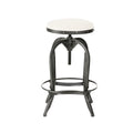 Casini Barstool White Black Fabric Metal